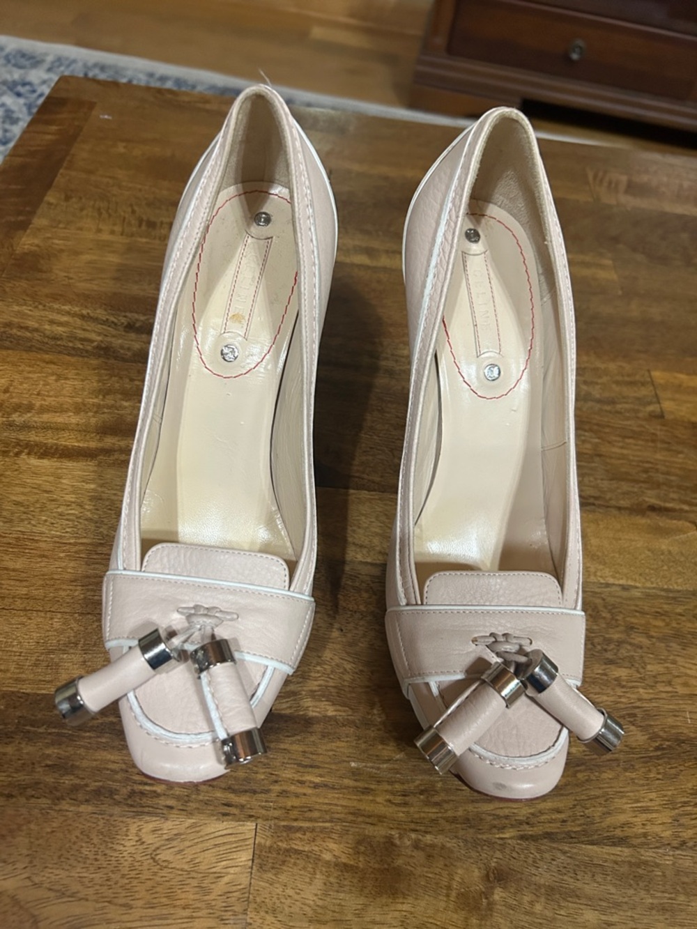 Celine Leather Tassel Accents Pumps
Women's Size size 37 1/2 (US 7-7 1/2) - Picture 7 of 11